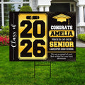 Personalized Graduation Senior Yard Sign 2026, Senior Grad Sign, Class of 2026, Custom Graduation 2026 Yard Sign with Metal H-Stake