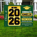 Personalized Graduation Senior Yard Sign 2026, Senior Grad Sign, Class of 2026, Custom Graduation 2026 Yard Sign with Metal H-Stake