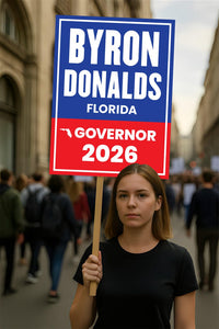 Byron Donalds For Florida Governor 2026 Election Sign, Political Campaign Sign, Republican party, Governor Election 2026 Race Poster Sign