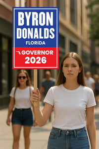 Byron Donalds For Florida Governor 2026 Election Sign, Political Campaign Sign, Republican party, Governor Election 2026 Race Poster Sign