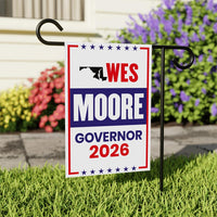 Wes Moore For Maryland Governor 2026 Garden Flag, Double Sided, 2026 Governor Flag, Democrate, Elections Flag, Race Red White & Blue Flag