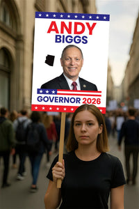 Andy Biggs For Arizona Governor 2026 Election Sign, Political Campaign Sign, Republic party, Governor Election 2026 Race Poster Sign