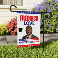 Fredrick Love For Arkansas Governor 2026 Garden Flag, Double Sided, 2026 Governor Flag, Democrate, Elections Flag, Race Red White Blue Flag