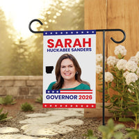 Sarah Huckabee Sanders For Arkansas Governor 2026 Garden Flag, Double Sided, 2026 Governor Flag, Elections Flag, Race Red White & Blue Flag