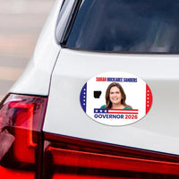 Sarah Huckabee Sanders For Arkansas Governor 2026 Car Magnet - Vote Sarah Sanders Vehicle Magnet, Governor Elections 2026 Magnet - 6" x 4.5"