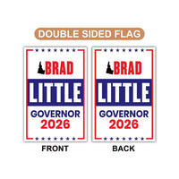 Brad Little For Idaho Governor 2026 Garden Flag, Double Sided, 2026 Governor Flag, Republican, Elections Flag, Race Red White & Blue Flag