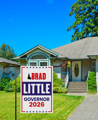 Brad Little For Idaho Governor 2026 Garden Flag, Double Sided, 2026 Governor Flag, Republican, Elections Flag, Race Red White & Blue Flag
