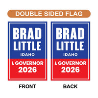 Brad Little For Idaho Governor 2026 Garden Flag, Double Sided, 2026 Governor Flag, Republican, Elections Flag, Race Red White & Blue Flag
