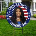 Carnita Atwater For Tennessee Governor 2026 Yard Sign, Corrugated Governor Elections Race Red White & Blue Yard Sign with Metal H-Stake