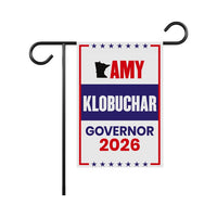 Amy Klobuchar For Minnesota Governor 2026 Garden Flag, Double Sided, 2026 Governor Flag, Elections Flag, Race Red White & Blue Flag