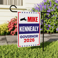 Mike Kennealy For Massachusetts Governor 2026 Garden Flag, Double Sided, 2026 Governor Flag, Elections Flag, Race Red White & Blue Flag