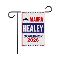Maura Healey For Massachusetts Governor 2026 Garden Flag, Double Sided, 2026 Governor Flag, Elections Flag, Race Red White & Blue Flag