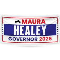Maura Healey For Massachusetts U.S. Governor Banner Sign, 13 oz Waterproof US Governor Election 2026 Vinyl Banner With Metal Grommets