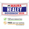 Maura Healey For Massachusetts U.S. Governor Banner Sign, 13 oz Waterproof US Governor Election 2026 Vinyl Banner With Metal Grommets