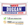 Mike Duggan For Michigan U.S. Governor Banner Sign, 13 oz Waterproof US Governor Election 2026 Vinyl Banner With Metal Grommets