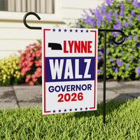 Lynne Walz For Nebraska Governor 2026 Garden Flag, Double Sided, 2026 Governor Flag, Democrate, Elections Flag, Race Red White & Blue Flag