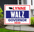Lynne Walz For Nebraska Governor 2026 Yard Sign, Corrugated Plastic Governor Elections Race Red White & Blue Yard Sign with Metal H-Stake