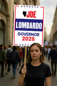 Joe Lombardo For Nevada Governor 2026 Election Sign, Political Campaign Sign, Republican party, Governor Election 2026 Race Poster Sign