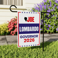 Joe Lombardo For Nevada Governor 2026 Garden Flag, Double Sided, 2026 Governor Flag, Republican, Elections Flag, Race Red White & Blue Flag