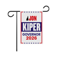 Jon Kiper For New Hampshire Governor 2026 Garden Flag, Double Sided, 2026 Governor Flag, Elections Flag, Race Red White & Blue Flag
