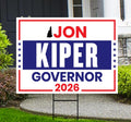 Jon Kiper For New Hampshire Governor 2026 Yard Sign, Corrugated Plastic Governor Elections Race Red White Blue Yard Sign with Metal H-Stake