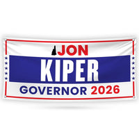 Jon Kiper For New Hampshire U.S. Governor Banner Sign, 13 oz Waterproof US Governor Election 2026 Vinyl Banner With Metal Grommets