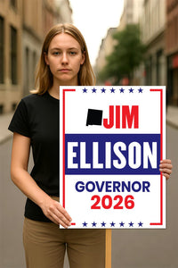Jim Ellison For New Mexico Governor 2026 Election Sign, Political Campaign Sign, Republican party, Governor Election 2026 Race Poster Sign