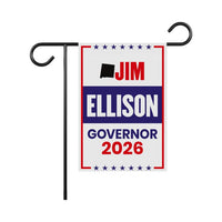 Jim Ellison For New Mexico Governor 2026 Garden Flag, Double Sided, 2026 Governor Flag, Republic, Elections Flag, Race Red White & Blue Flag