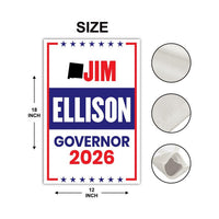 Jim Ellison For New Mexico Governor 2026 Garden Flag, Double Sided, 2026 Governor Flag, Republic, Elections Flag, Race Red White & Blue Flag