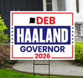 Deb Haaland For New Mexico Governor 2026 Yard Sign, Corrugated Plastic Governor Elections Race Red White & Blue Yard Sign with Metal H-Stake