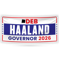 Deb Haaland For New Mexico U.S. Governor Banner Sign, 13 oz Waterproof US Governor Election 2026 Vinyl Banner With Metal Grommets