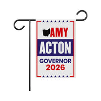 Amy Acton For Ohio Governor 2026 Garden Flag, Double Sided, 2026 Governor Flag, Democratic party, Elections Flag, Race Red White & Blue Flag