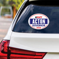 Amy Acton For Ohio Governor 2026 Vinyl Sticker, Vote Amy Acton, Ohio Governor Elections 2026 Bumper Sticker 6" x 4.5"