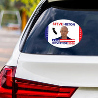 Steve Hilton For California Governor 2026 Vinyl Sticker, Vote Steve Hilton, California Governor Elections 2026 Bumper Sticker 6" x 4.5"