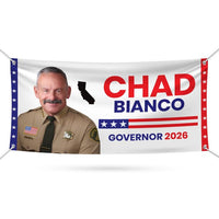 Chad Bianco For California U.S. Governor Banner Sign, 13 oz Waterproof US Governor Election 2026 Vinyl Banner With Metal Grommets