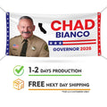 Chad Bianco For California U.S. Governor Banner Sign, 13 oz Waterproof US Governor Election 2026 Vinyl Banner With Metal Grommets