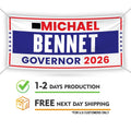 Michael Bennet For Colorado U.S. Governor Banner Sign, 13 oz Waterproof US Governor Election 2026 Vinyl Banner With Metal Grommets