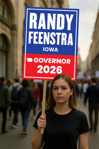 Randy Feenstra For Iowa Governor 2026 Election Sign, Political Campaign Sign, Republican party, Governor Election 2026 Race Poster Sign