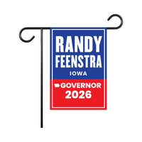 Randy Feenstra For Iowa Governor 2026 Garden Flag, Double Sided, 2026 Governor Flag, Republic, Elections Flag, Race Red White & Blue Flag