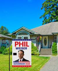 Phil Weiser For Colorado Governor 2026 Garden Flag, Double Sided, 2026 Governor Flag, Democrates, Elections Flag, Race Red White & Blue Flag