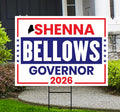 Shenna Bellows For Maine Governor 2026 Yard Sign, Corrugated Plastic Governor Elections Race Red White & Blue Yard Sign with Metal H-Stake