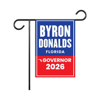 Byron Donalds For Florida Governor 2026 Garden Flag, Double Sided, 2026 Governor Flag, Republic, Elections Flag, Race Red White & Blue Flag