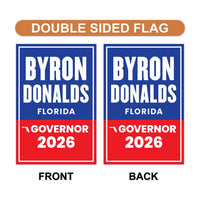Byron Donalds For Florida Governor 2026 Garden Flag, Double Sided, 2026 Governor Flag, Republic, Elections Flag, Race Red White & Blue Flag