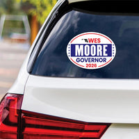 Wes Moore For Maryland Governor 2026 Vinyl Sticker, Vote Wes Moore, Maryland Governor Elections 2026 Bumper Sticker 6" x 4.5"