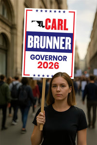 Carl Brunner For Maryland Governor 2026 Election Sign, Political Campaign Sign, Republican party, Governor Election 2026 Race Poster Sign