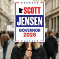 Scott Jensen For Minnesota Governor 2026 Election Sign, Political Campaign Sign, Republican party, Governor Election 2026 Race Poster Sign
