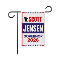 Scott Jensen For Minnesota Governor 2026 Garden Flag, Double Sided, 2026 Governor Flag, Republic, Elections Flag, Race Red White & Blue Flag