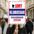 Amy Klobuchar For Minnesota Governor 2026 Election Sign, Political Campaign Sign, Democratic party, Governor Election 2026 Race Poster Sign