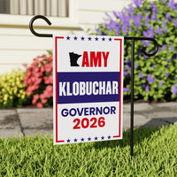 Amy Klobuchar For Minnesota Governor 2026 Garden Flag, Double Sided, 2026 Governor Flag, Elections Flag, Race Red White & Blue Flag