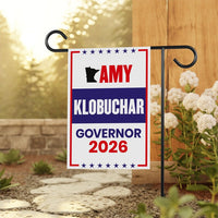 Amy Klobuchar For Minnesota Governor 2026 Garden Flag, Double Sided, 2026 Governor Flag, Elections Flag, Race Red White & Blue Flag